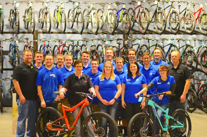 als team with bikes