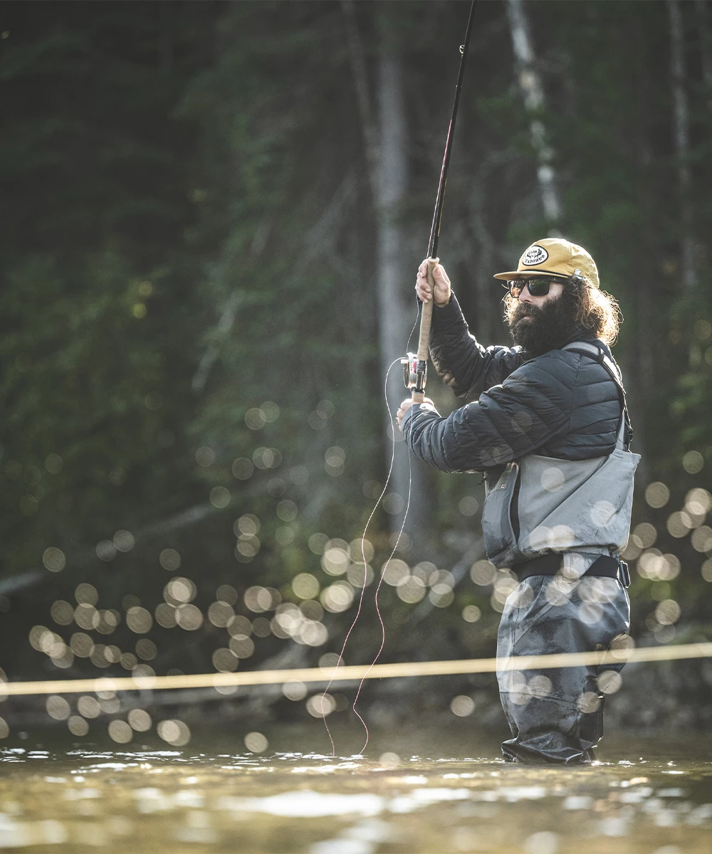 Image of a man camping