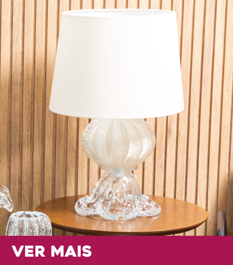 ABAJURES PARA DECORAÇÃO EM CRISTAL DE MURANO