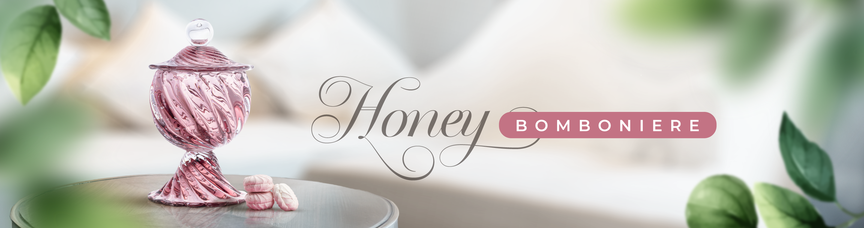 Bomboniere Honey em Cristal Murano