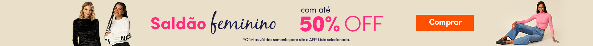 Saldão Feminino até 50% off