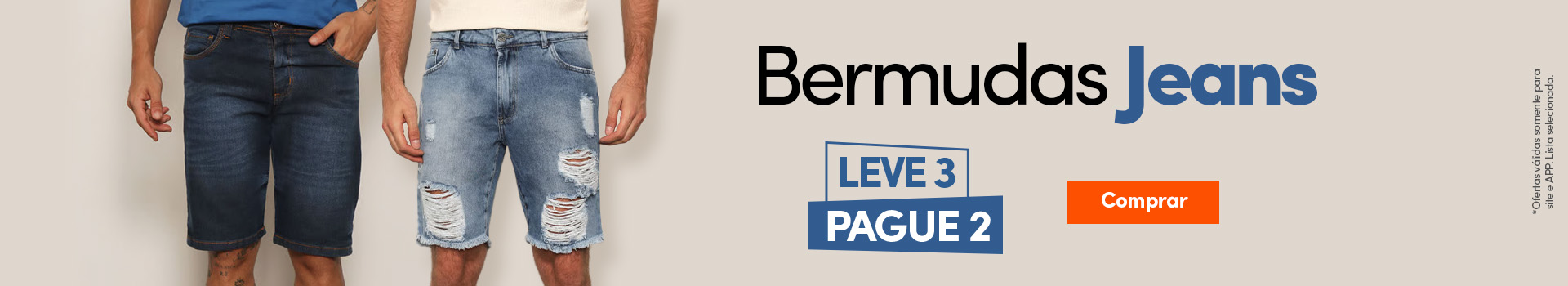LEVE 3 PAGUE 2 - Bermudas Jeans