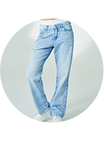 Calça jeans azul feminina 