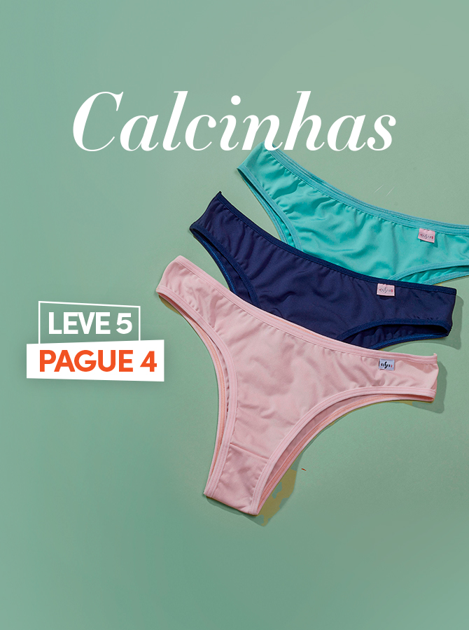 Calcinha Adulta Leve 5 Pague 4