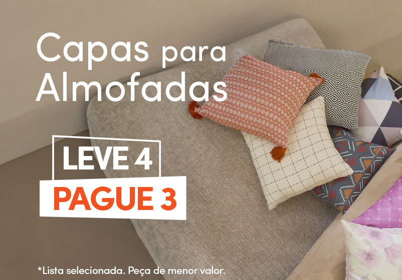 Capas para Almofadas Leve 4 Pague 3