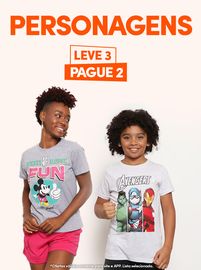 Personagens Infantil Leve 3 Pague 2