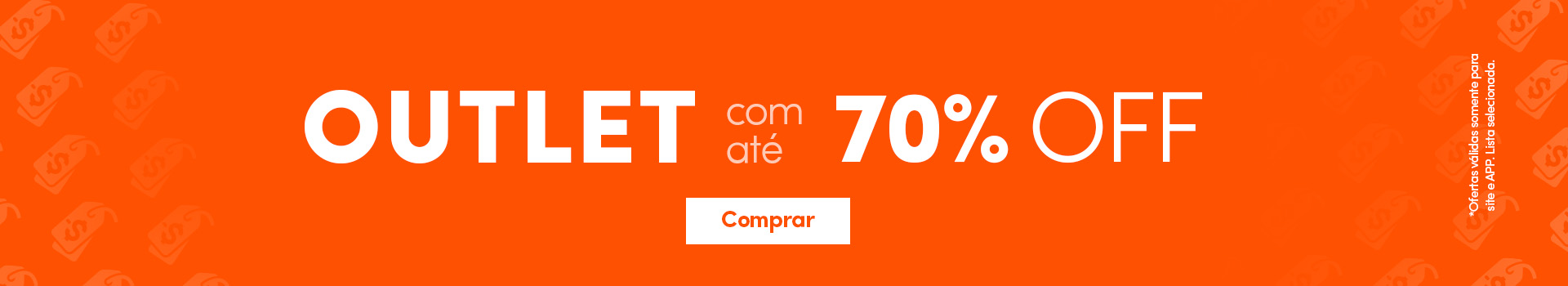 Outlet com até 70% 