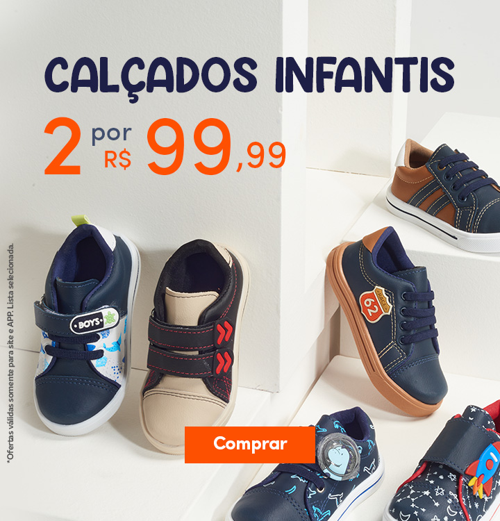 Calçados infantis hot sale masculino