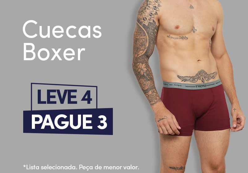 Cuecas Boxer Leve 5 Pague 4