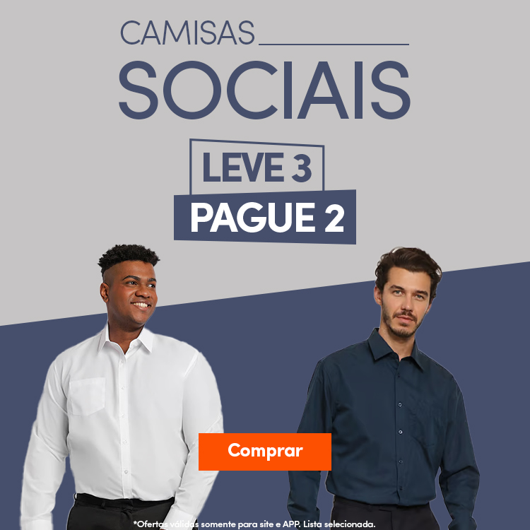 Camisas Sociais Leve 3 Pague2. 