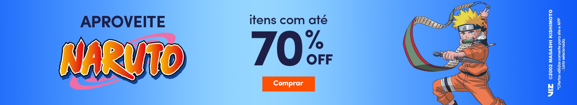 Tudo de Naruto - Itens com até 70%off