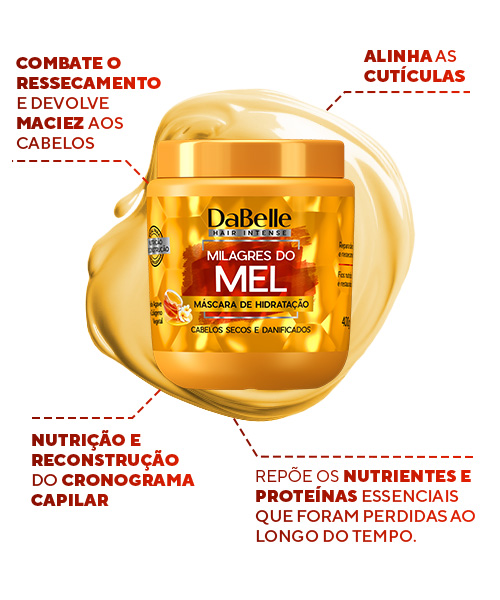 Máscara de Hidratação Dabelle Milagres do Mel
