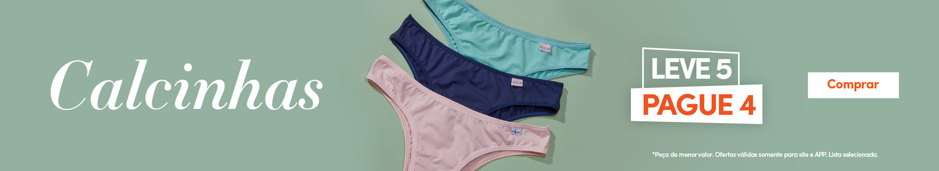 Calcinha Leve 5 Pague 4