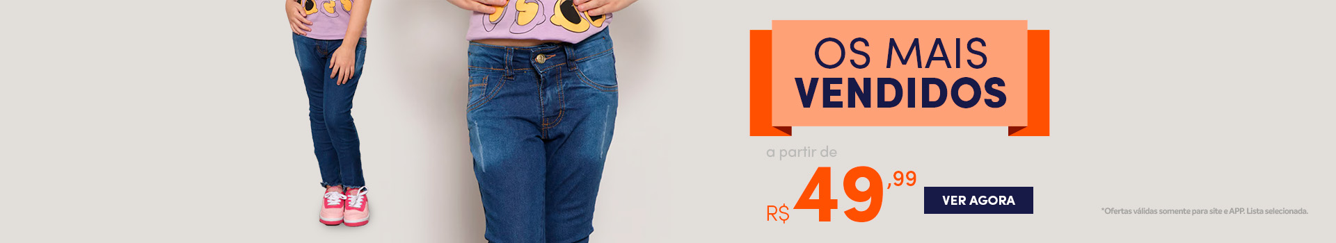 Jeans mais vendidos a partir de R$49,99