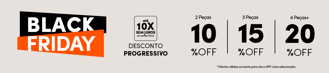 Black Friday. Desconto progressivo.